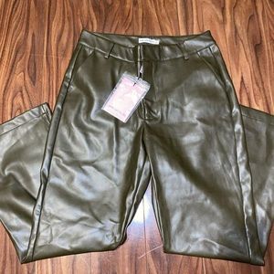 Avec Les Filles faux leather pants